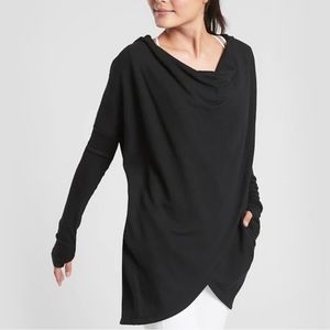 Athleta Purana Wrap Sweatshirt // Black